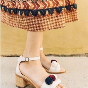 Soludos Capri Pompom sandal heels
